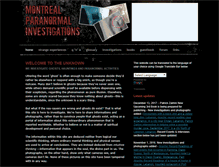Tablet Screenshot of montrealparanormal.com